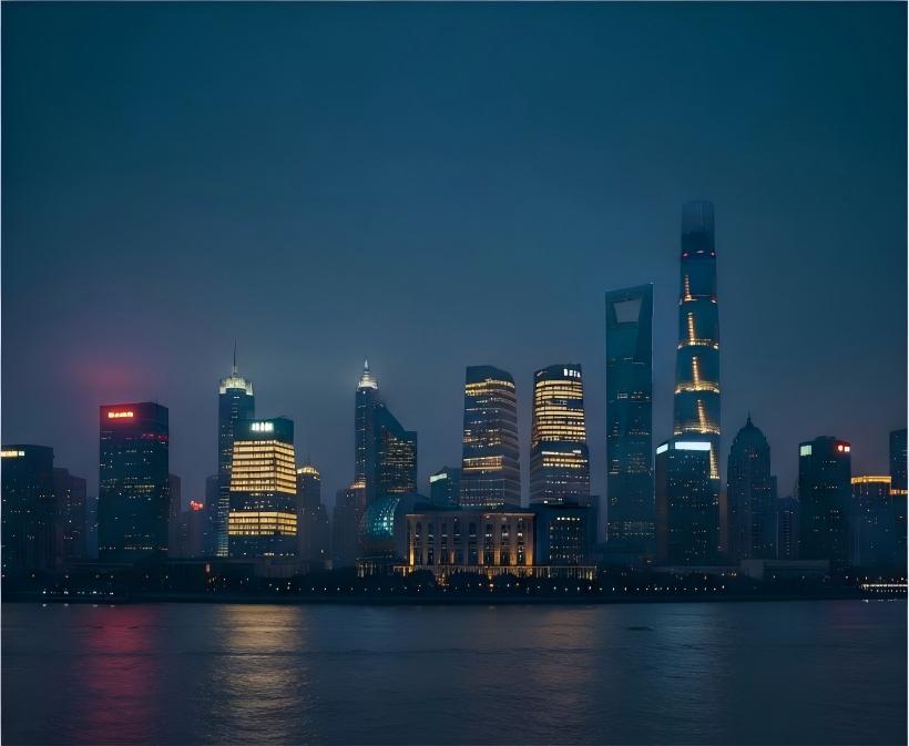 上海陆家嘴金融区夜景